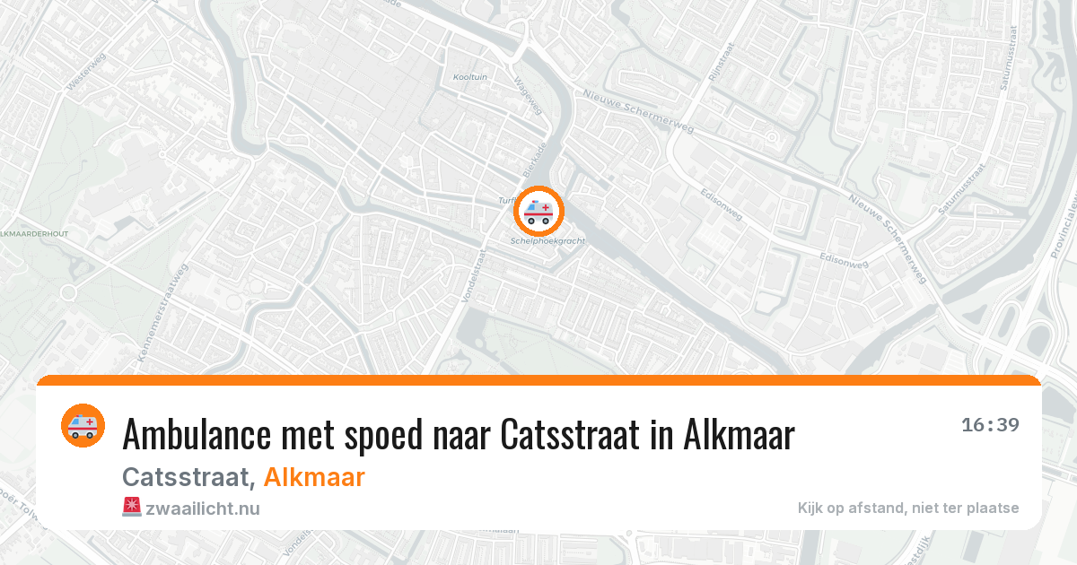 Ambulance met spoed naar Catsstraat in Alkmaar — 16 jul 2026