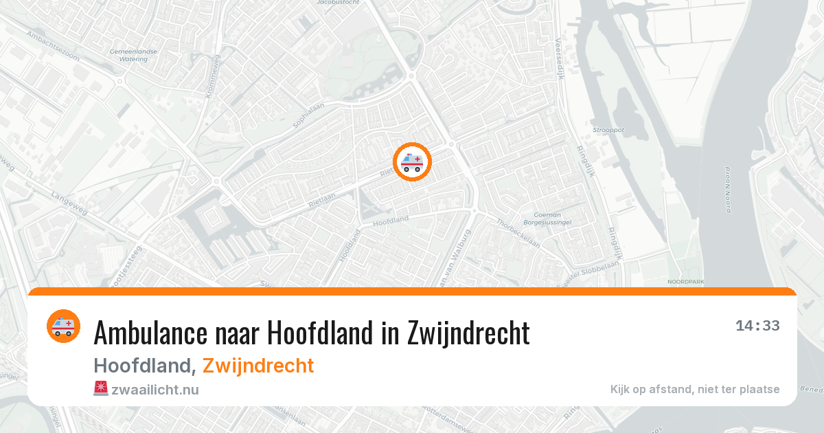 Ambulance naar Hoofdland in Zwijndrecht — 26 mrt 2026