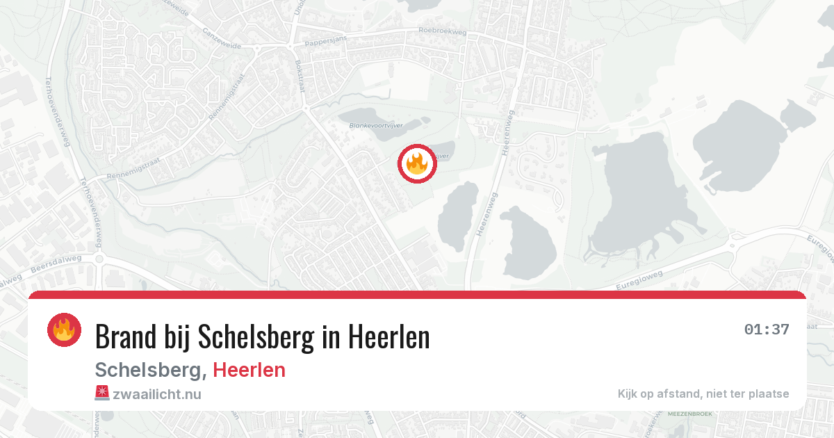 Brand bij Schelsberg in Heerlen — 17 jul 2026