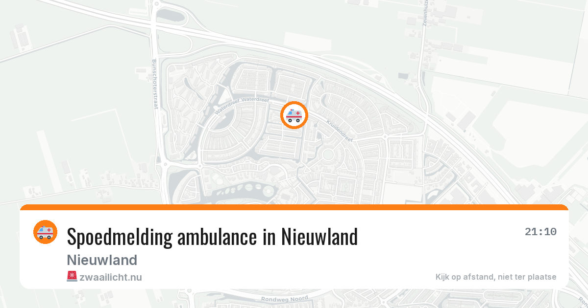 Spoedmelding ambulance in Nieuwland — 18 mrt 2026