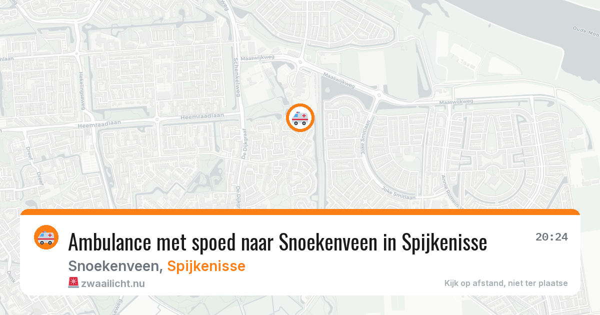 Ambulance met spoed naar Snoekenveen in Spijkenisse — 20 jul 2026