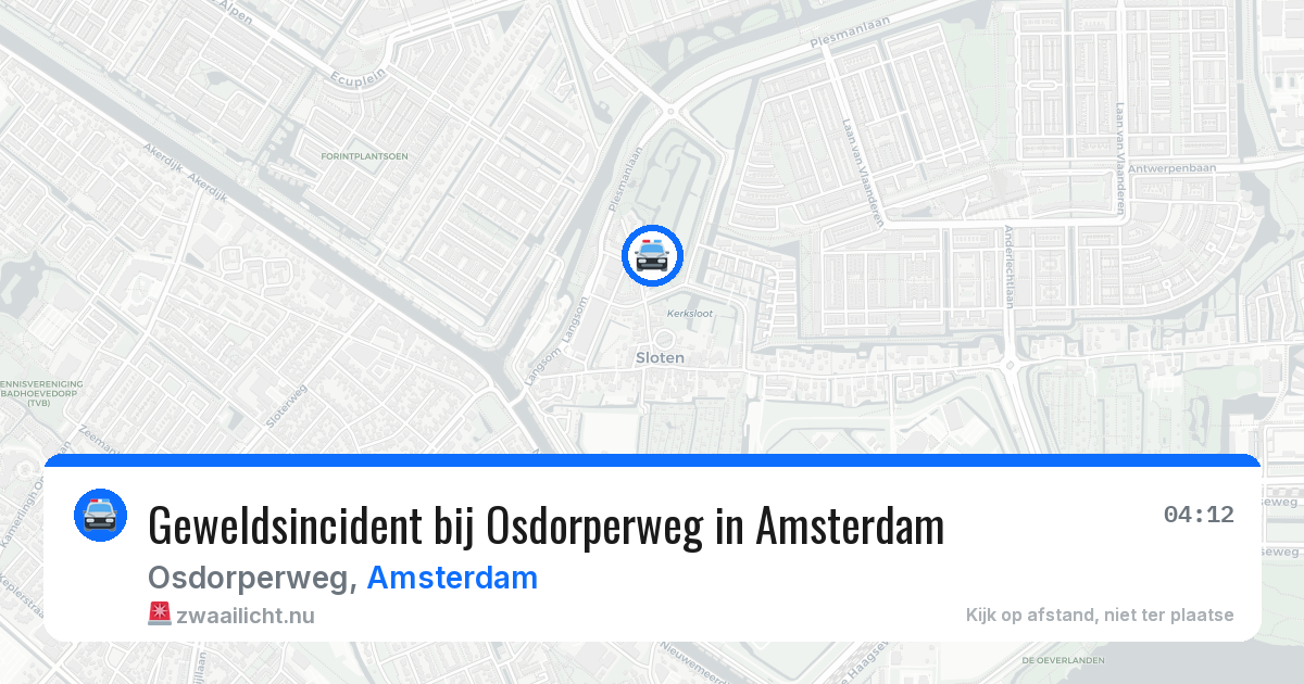 Geweldsincident bij Osdorperweg in Amsterdam — 16 jul 2026