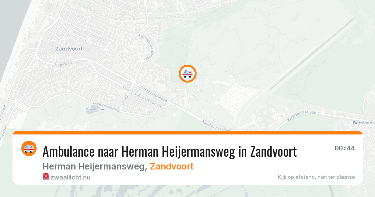 Ambulance naar Herman Heijermansweg in Zandvoort — 15 jul 2026