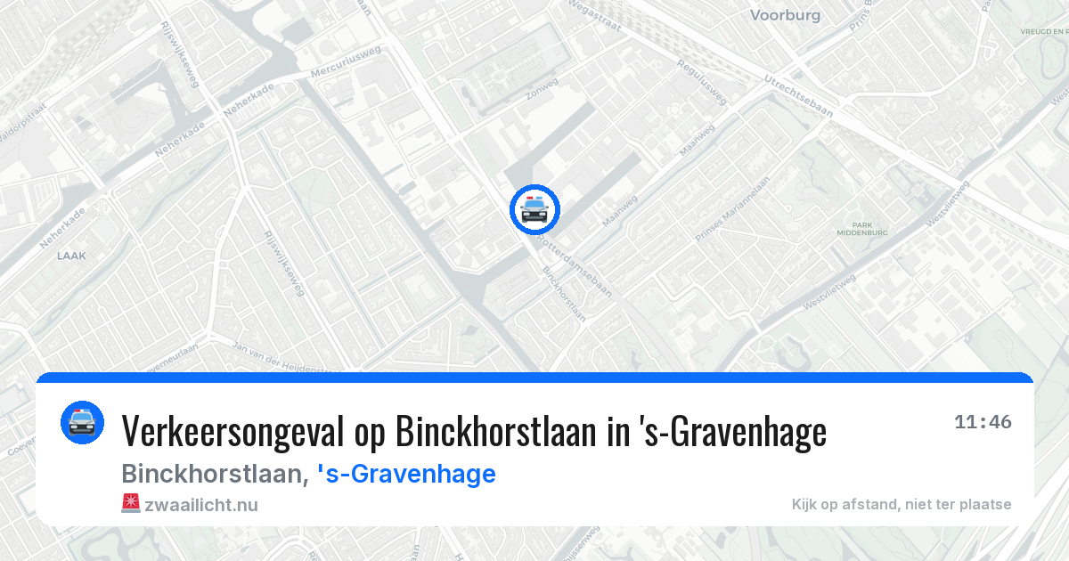 Verkeersongeval op Binckhorstlaan in 's-Gravenhage — 7 apr 2026
