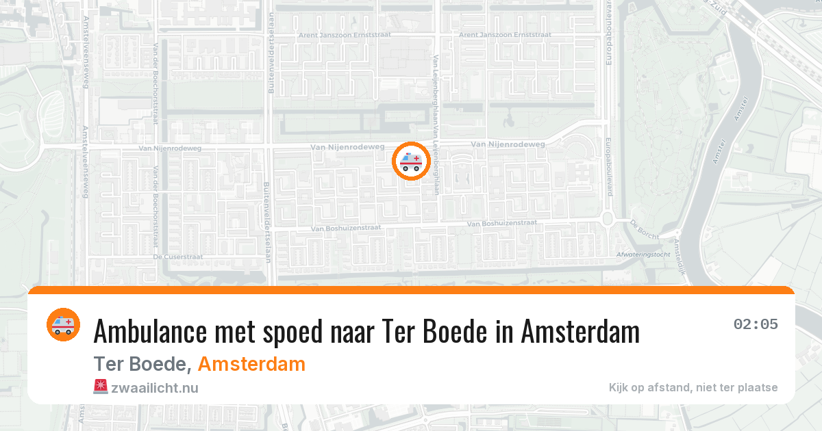 Ambulance met spoed naar Ter Boede in Amsterdam — 27 jul 2026