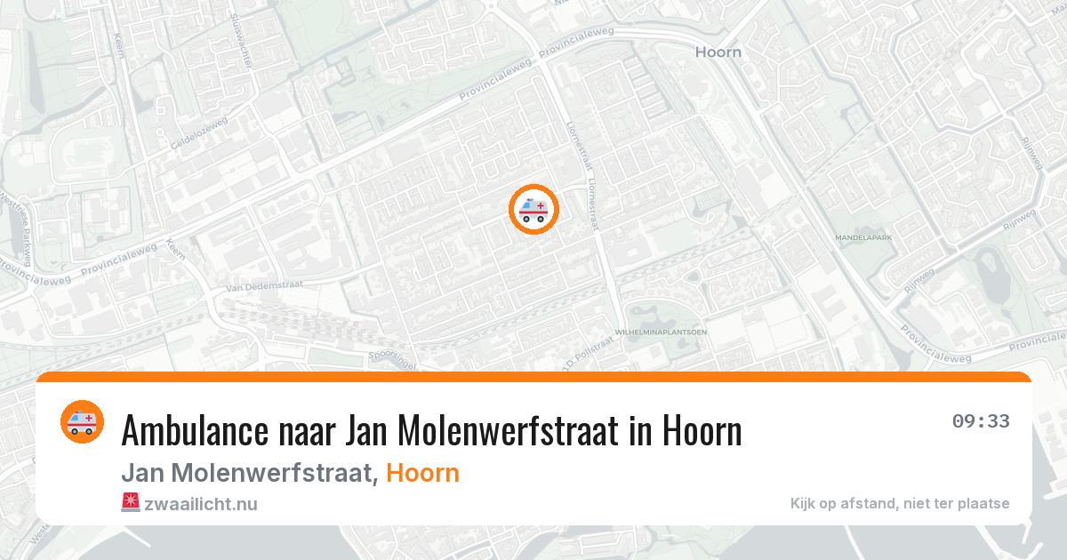 Ambulance naar Jan Molenwerfstraat in Hoorn — 19 jul 2026