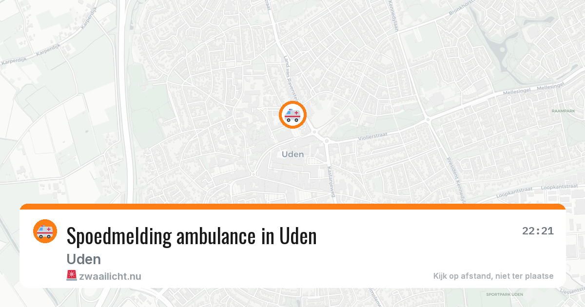 Spoedmelding ambulance in Uden — 17 jul 2026