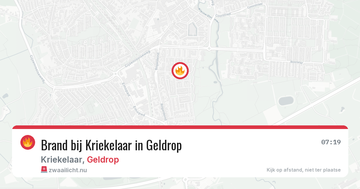 Brand bij Kriekelaar in Geldrop — 25 mrt 2026