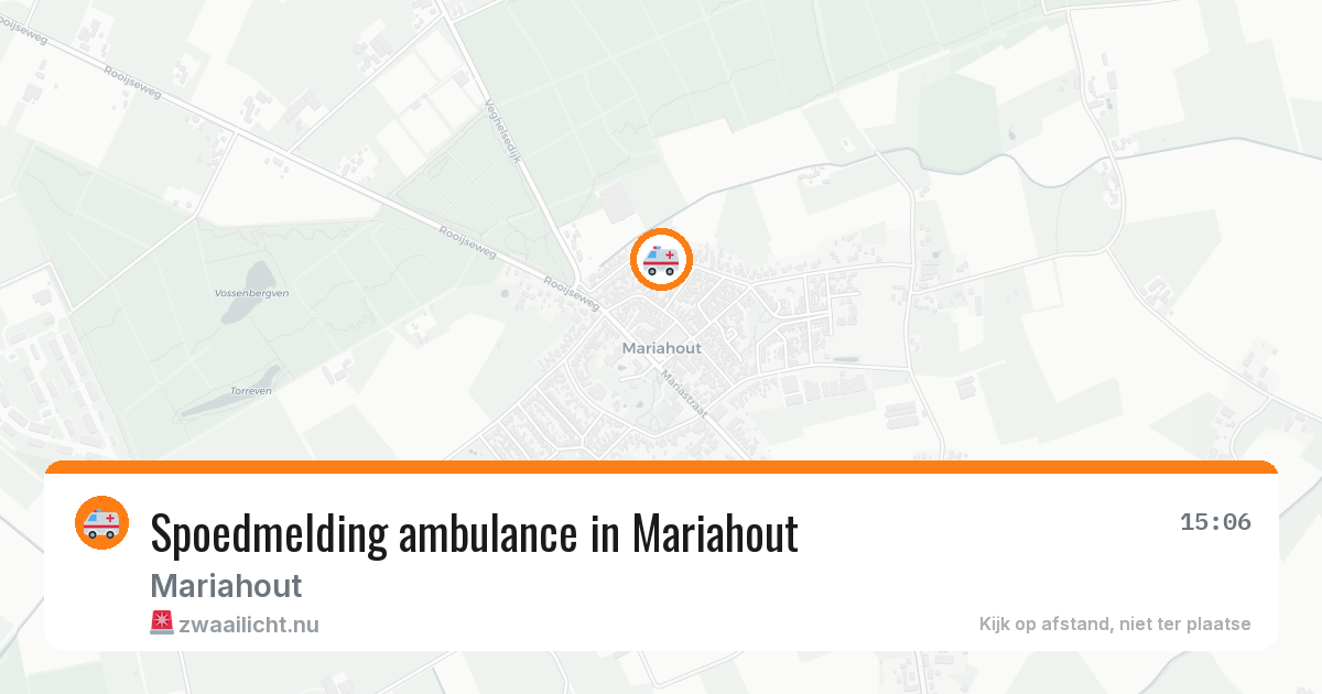 Spoedmelding ambulance in Mariahout — 18 feb 2026