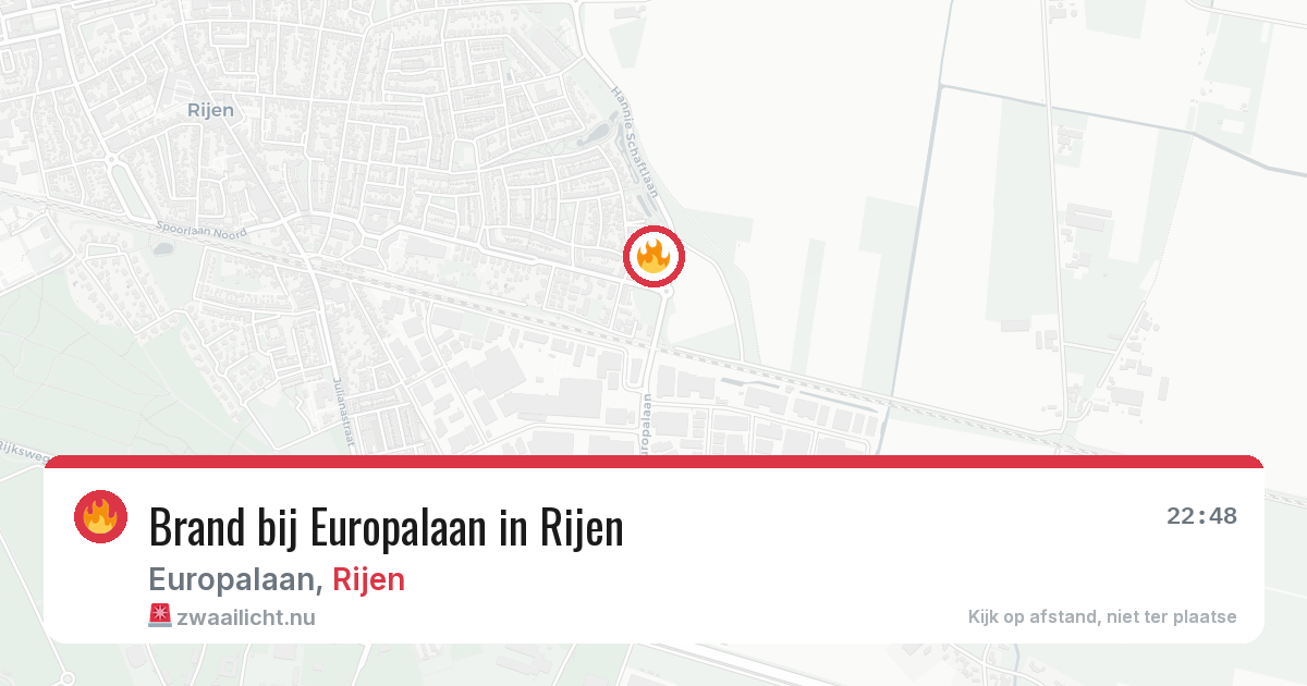 Brand bij Europalaan in Rijen — 13 jul 2026
