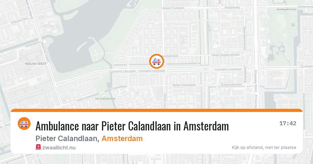 Ambulance naar Pieter Calandlaan in Amsterdam — 11 jul 2026
