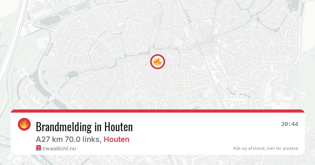 Brandmelding in Houten — 30 mei 2026