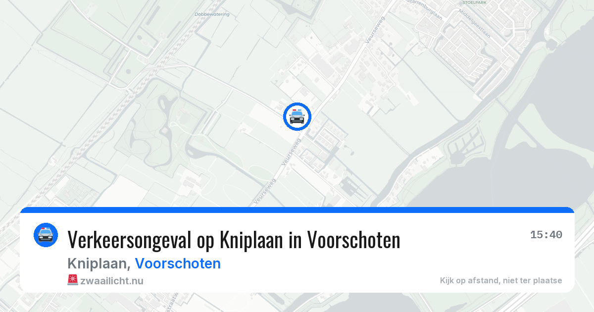 Verkeersongeval op Kniplaan in Voorschoten — 21 jul 2026