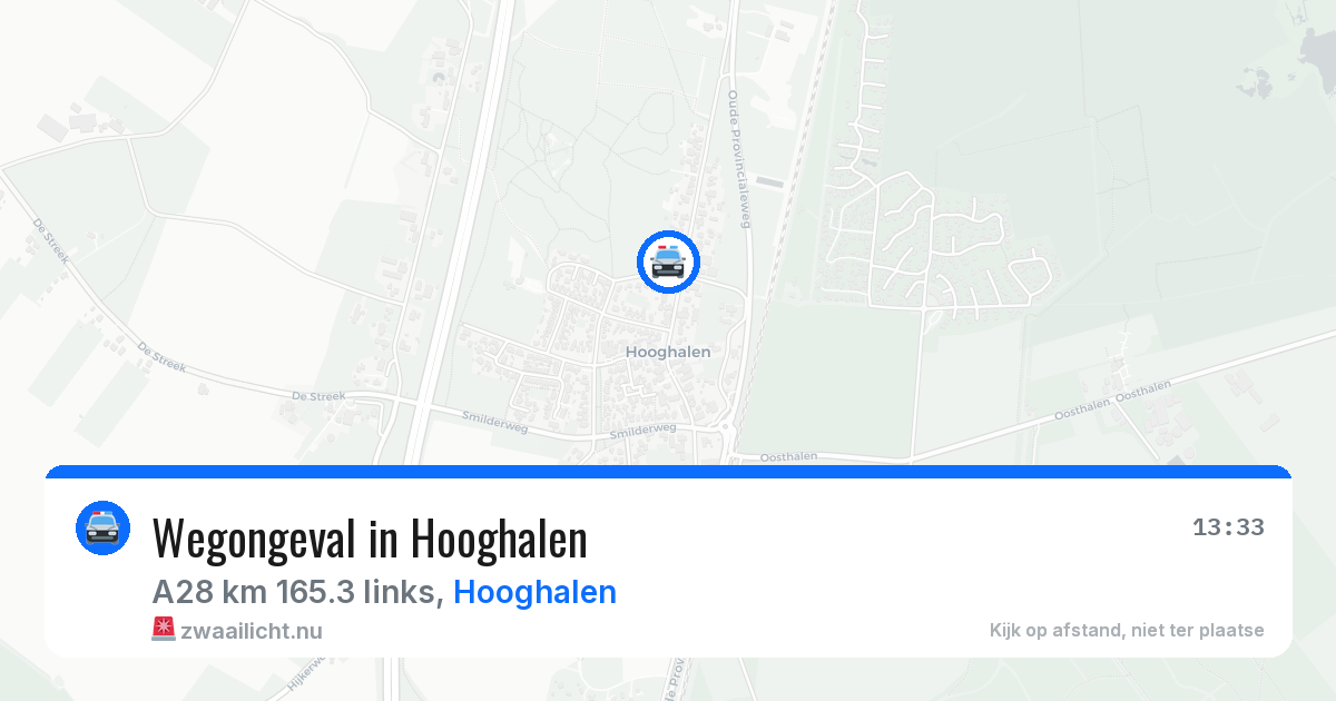 Wegongeval in Hooghalen — 22 mei 2026