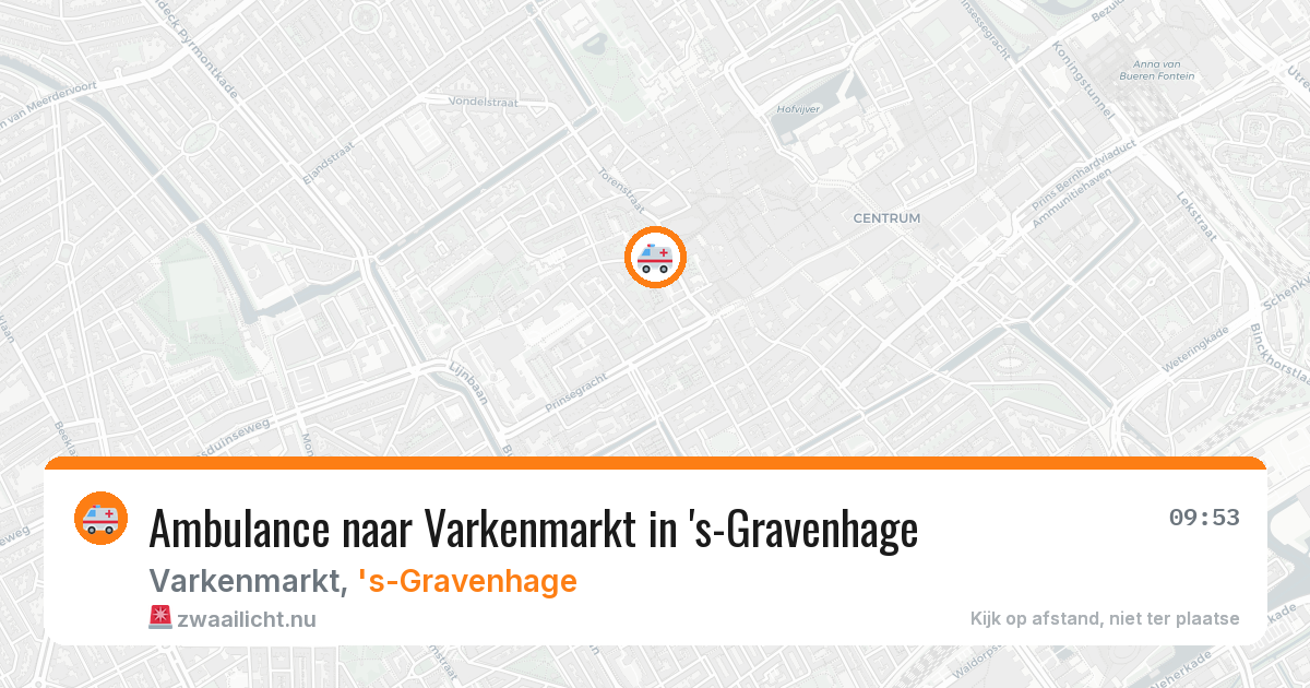Ambulance naar Varkenmarkt in 's-Gravenhage — 1 jun 2026