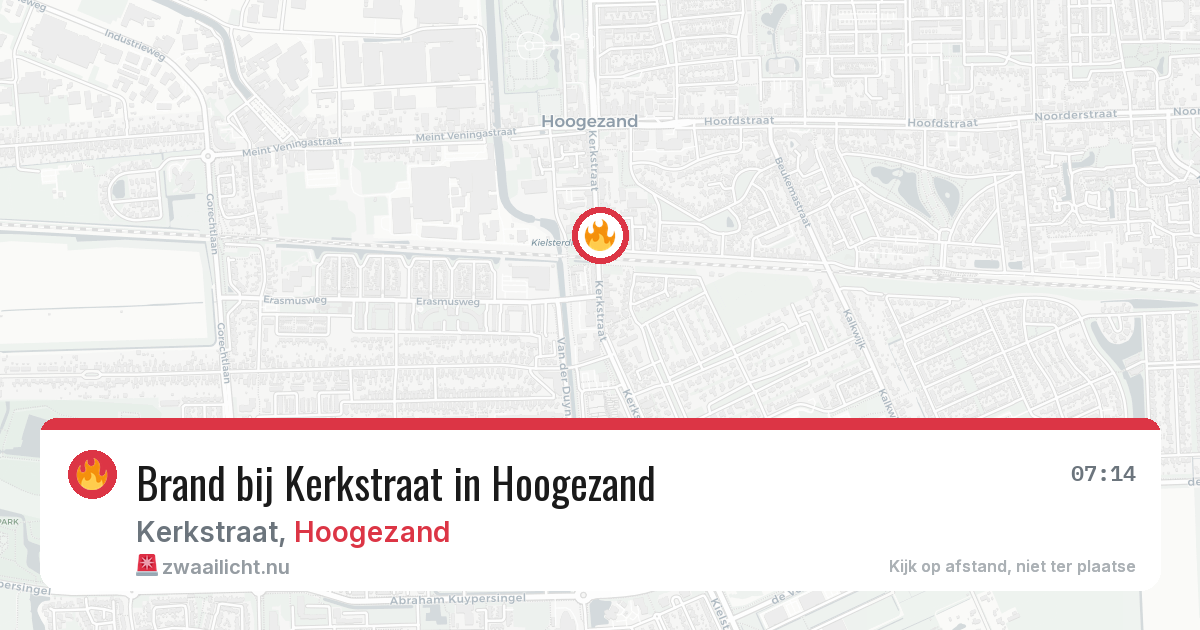 Brand bij Kerkstraat in Hoogezand — 21 mrt 2026
