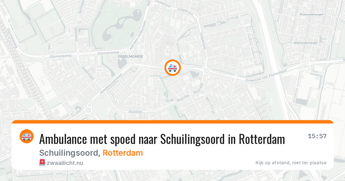 Ambulance met spoed naar Schuilingsoord in Rotterdam — 27 mei 2026