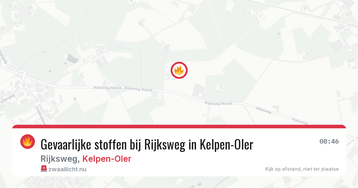 Gevaarlijke stoffen bij Rijksweg in Kelpen-Oler — 18 mrt 2026