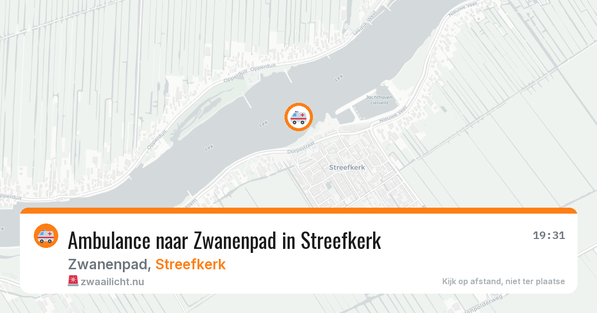 Ambulance naar Zwanenpad in Streefkerk — 24 mrt 2026