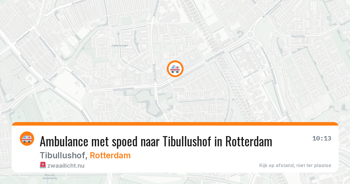Ambulance met spoed naar Tibullushof in Rotterdam — 26 mei 2026