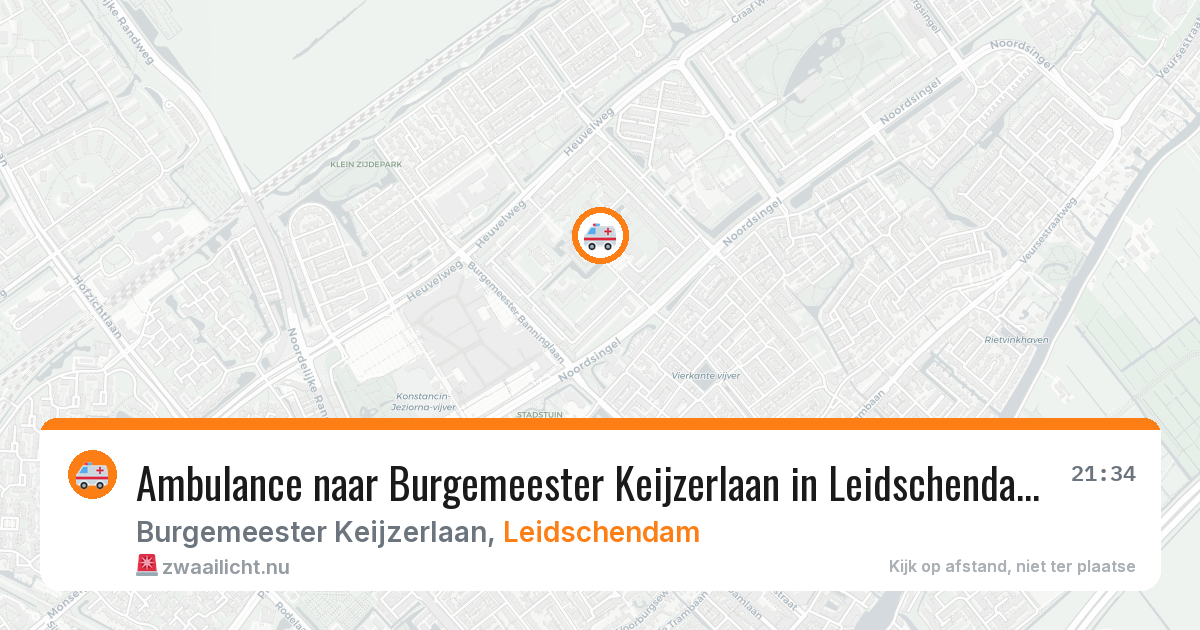Ambulance naar Burgemeester Keijzerlaan in Leidschendam — 25 mei 2026