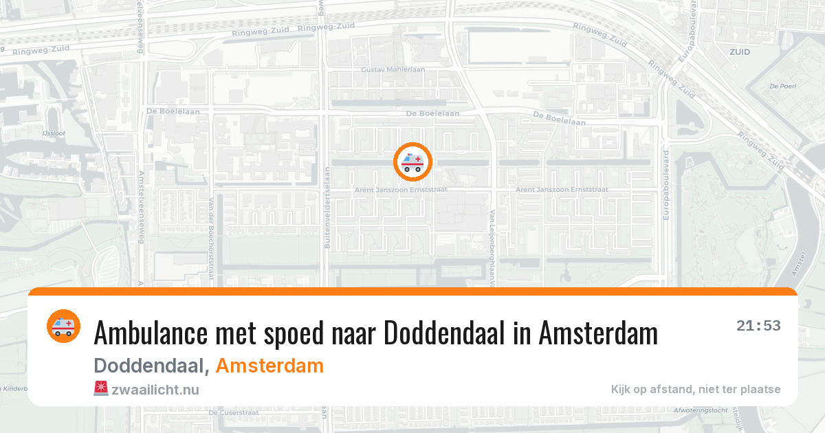 Ambulance met spoed naar Doddendaal in Amsterdam — 21 mrt 2026