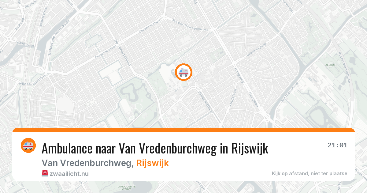 Ambulance naar Van Vredenburchweg in Rijswijk — 27 apr 2026