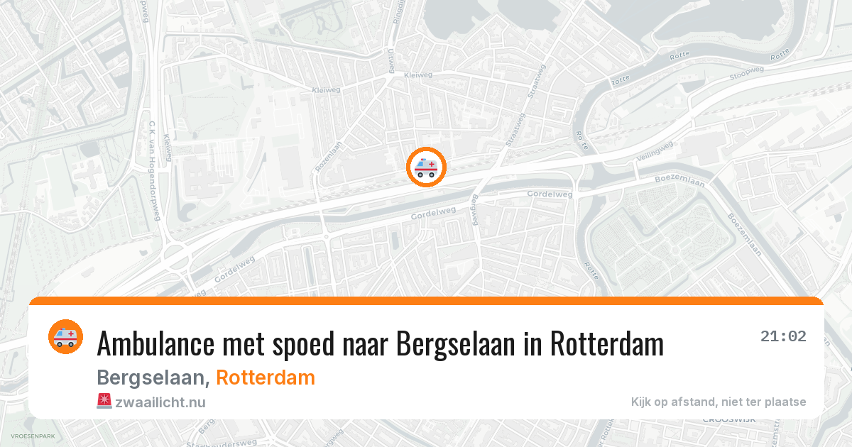 Ambulance met spoed naar Bergselaan in Rotterdam — 29 mei 2026
