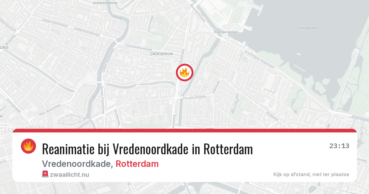 Reanimatie bij Vredenoordkade in Rotterdam — 6 jun 2026