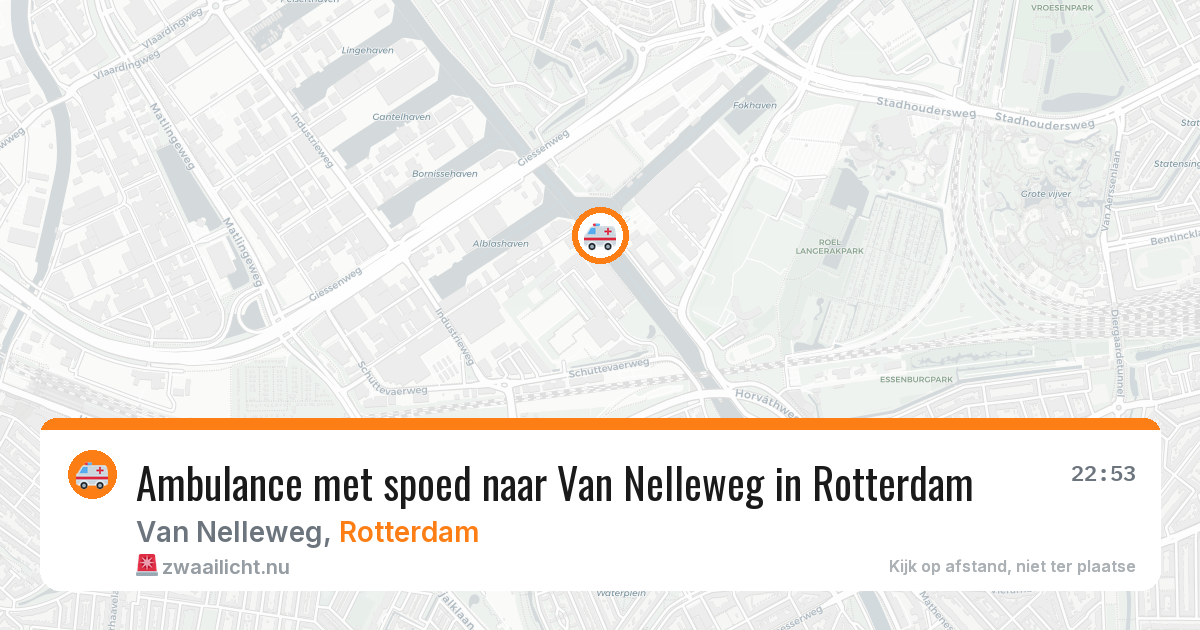 Ambulance met spoed naar Van Nelleweg in Rotterdam — 28 mrt 2026