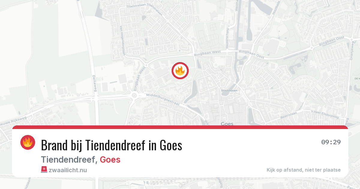 Brand bij Tiendendreef in Goes — 12 mei 2026