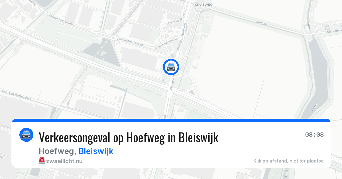 Verkeersongeval op Hoefweg in Bleiswijk — 27 jul 2026