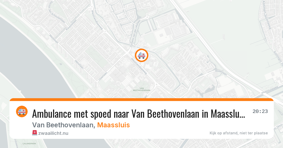 Ambulance met spoed naar Van Beethovenlaan in Maassluis — 27 mrt 2026