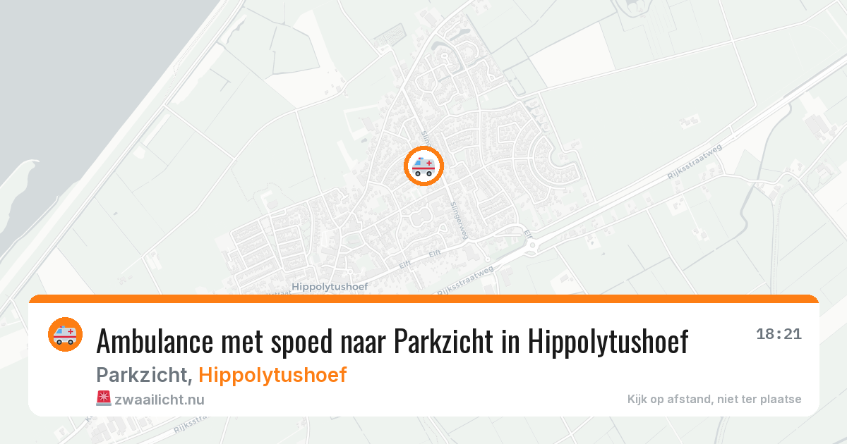Ambulance met spoed naar Parkzicht in Hippolytushoef — 29 mei 2026