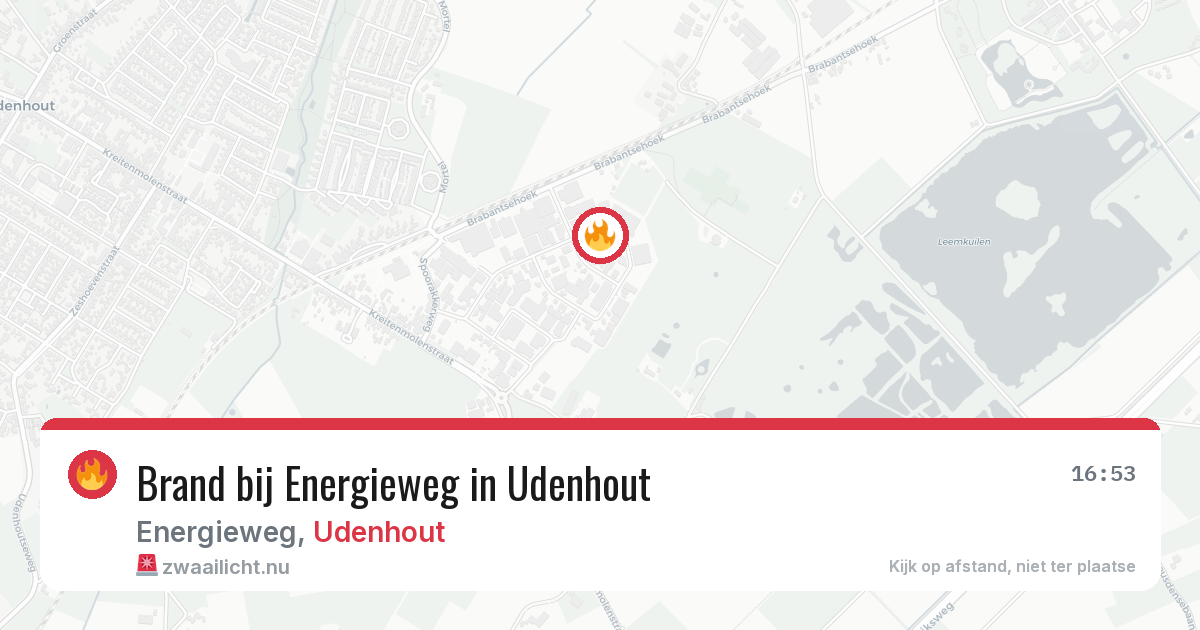 Brand bij Energieweg in Udenhout — 23 apr 2026