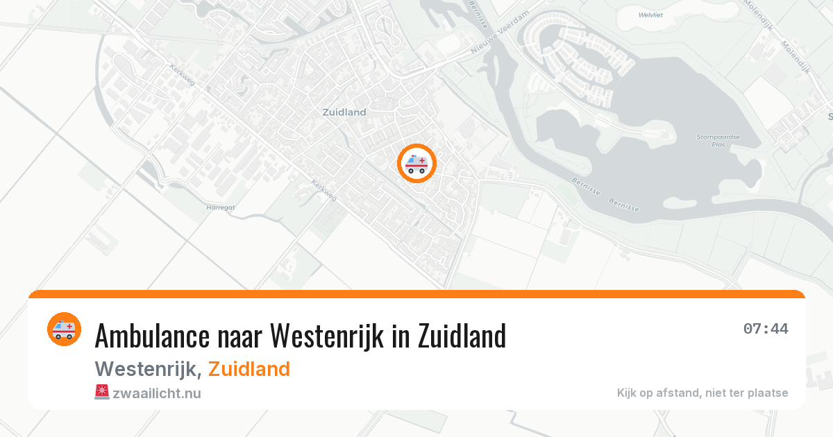 Ambulance naar Westenrijk in Zuidland — 17 jul 2026