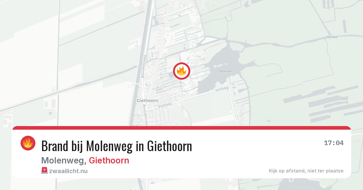 Brand bij Molenweg in Giethoorn — 29 mei 2026
