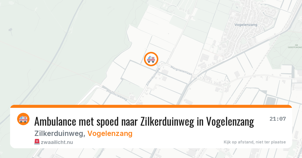 Ambulance met spoed naar Zilkerduinweg in Vogelenzang — 9 jun 2026