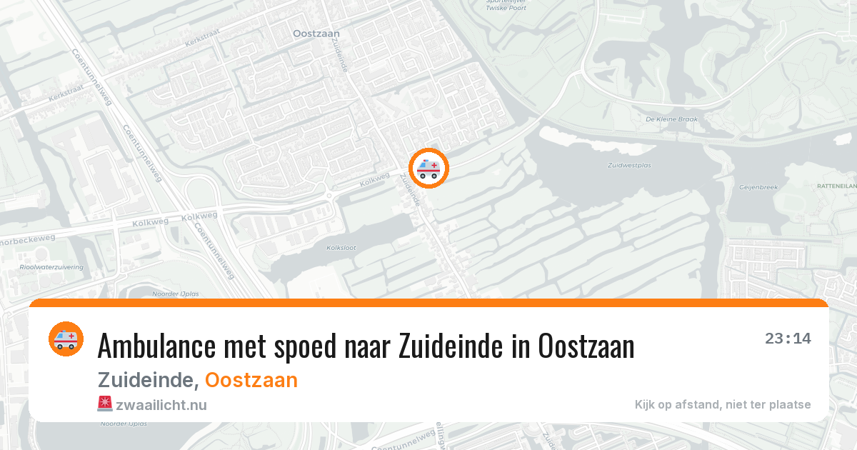 Ambulance met spoed naar Zuideinde in Oostzaan — 2 mrt 2026