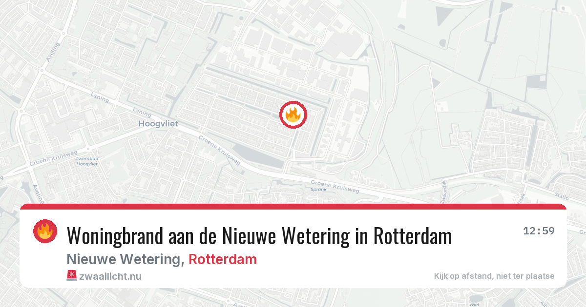 Woningbrand aan de Nieuwe Wetering in Rotterdam — 18 mei 2026