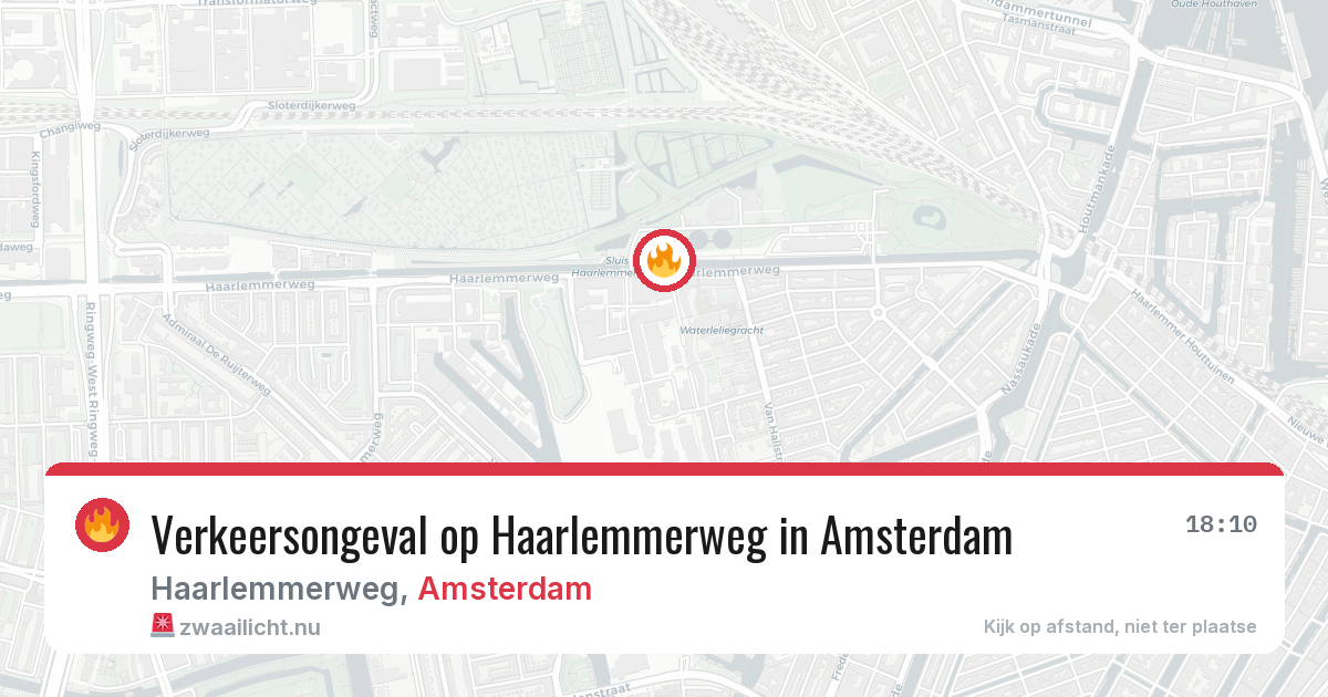Verkeersongeval op Haarlemmerweg in Amsterdam — 24 mei 2026