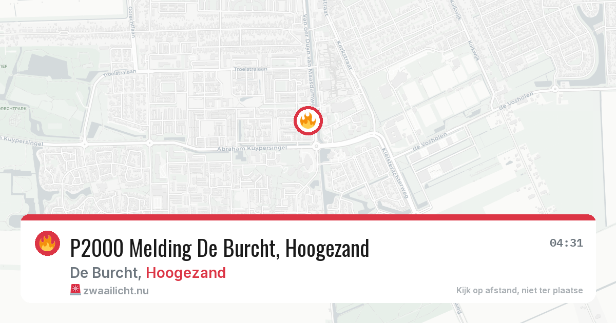 P2000 Melding De Burcht, Hoogezand — 13 mei 2026