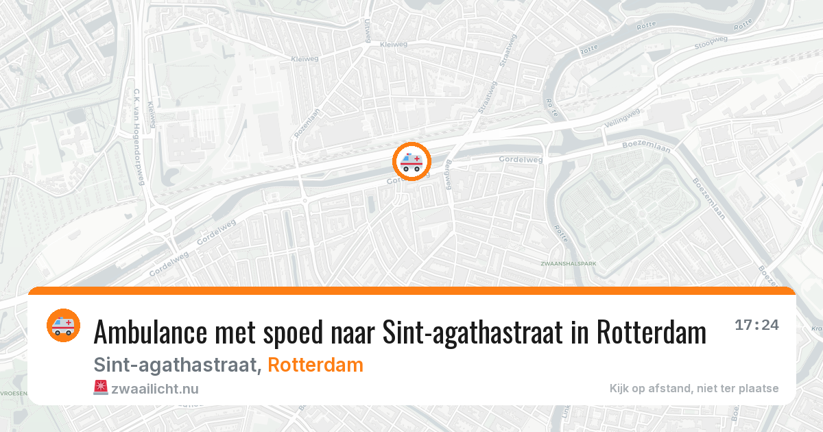 Ambulance met spoed naar Sint-agathastraat in Rotterdam — 13 mei 2026