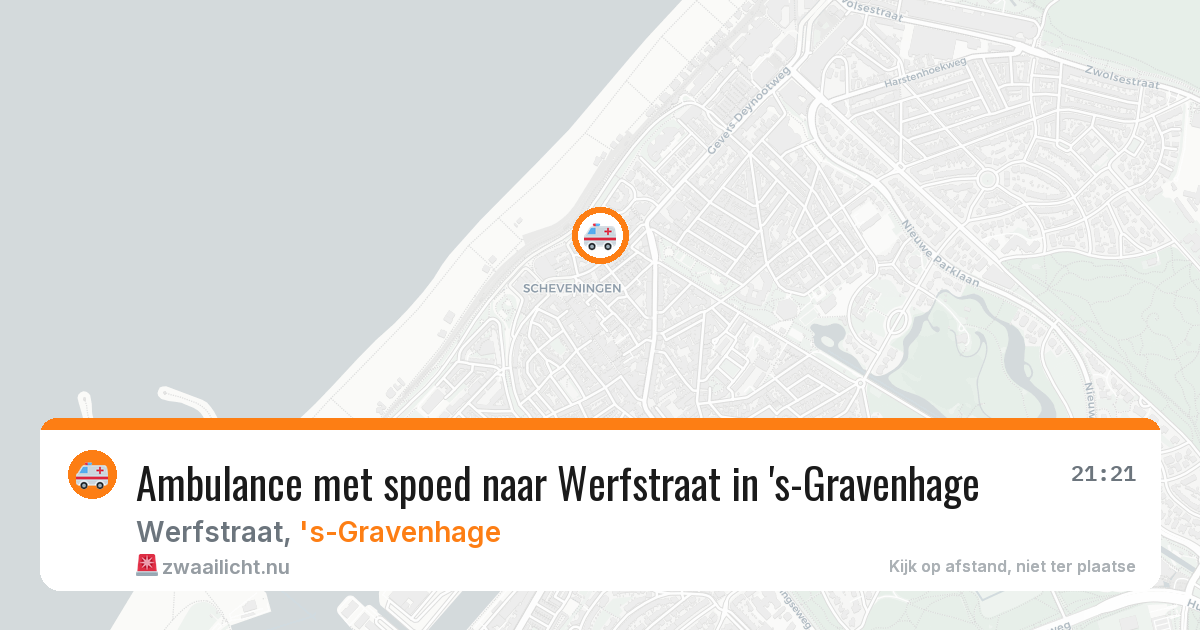 Ambulance met spoed naar Werfstraat in 's-Gravenhage — 14 jul 2026