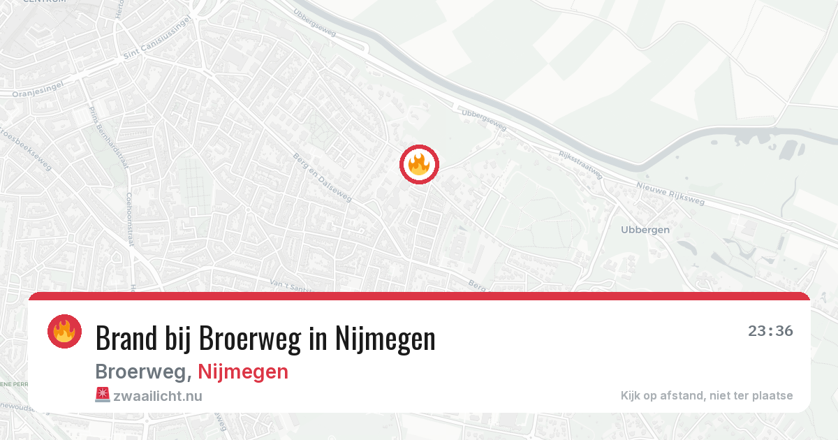 Brand bij Broerweg in Nijmegen — 15 mrt 2026