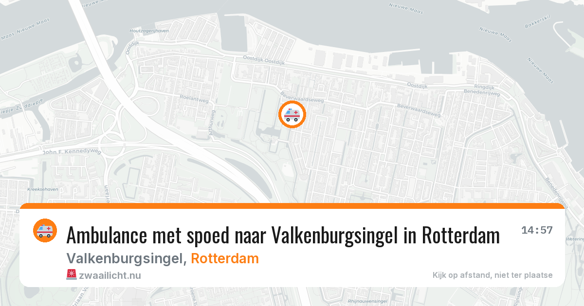 Ambulance met spoed naar Valkenburgsingel in Rotterdam — 22 mrt 2026