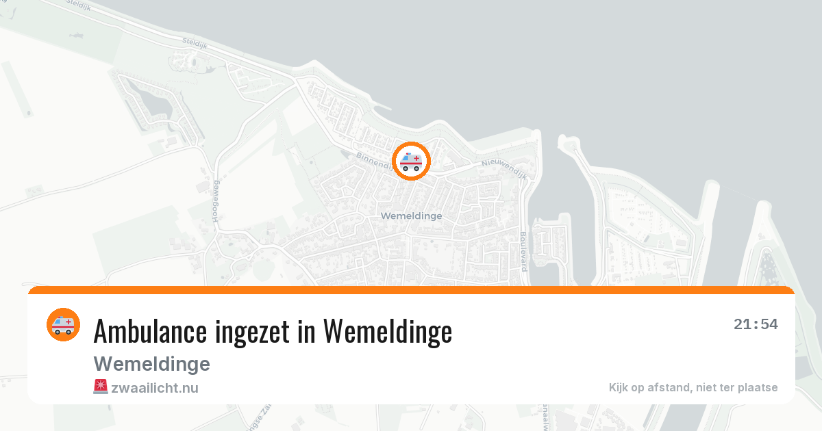 Ambulance ingezet in Wemeldinge — 11 jul 2026