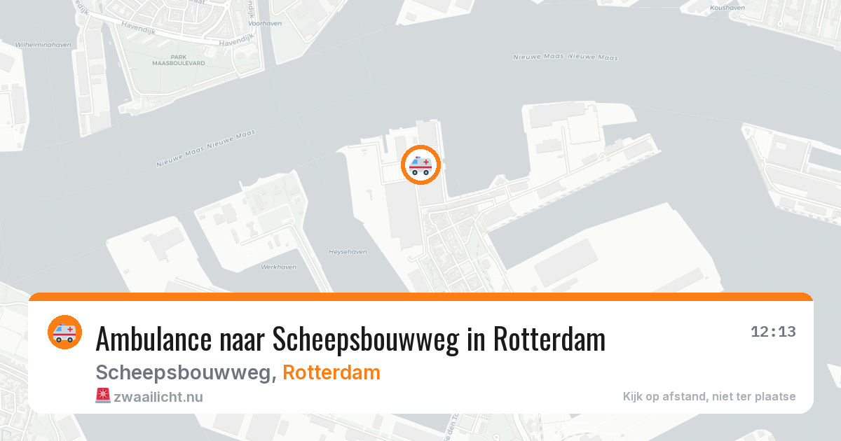 Ambulance naar Scheepsbouwweg in Rotterdam — 22 jul 2026