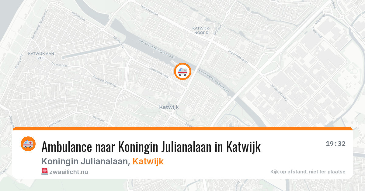 Ambulance naar Koningin Julianalaan in Katwijk — 13 jul 2026