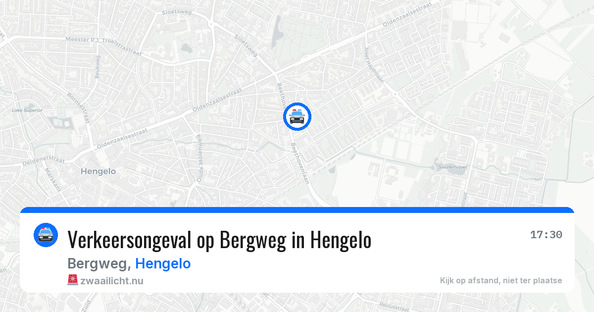 Verkeersongeval op Bergweg in Hengelo — 26 jan 2026